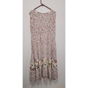 Casual Corner Annex Petite Floral Sleeveless Maxi Dress Country Cottage  SZ PL